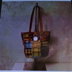 Dooney And Bourke Multicolor Patchwork Tote